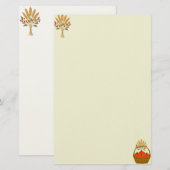 Briefpapier Pompoenmand (Voorkant / Achterkant)