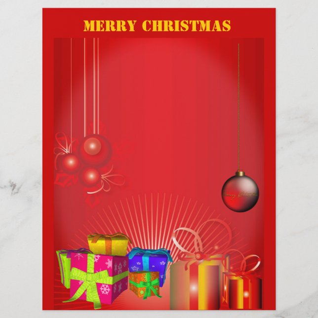 Briefpapier Prettig kerstfeest (Voorkant)