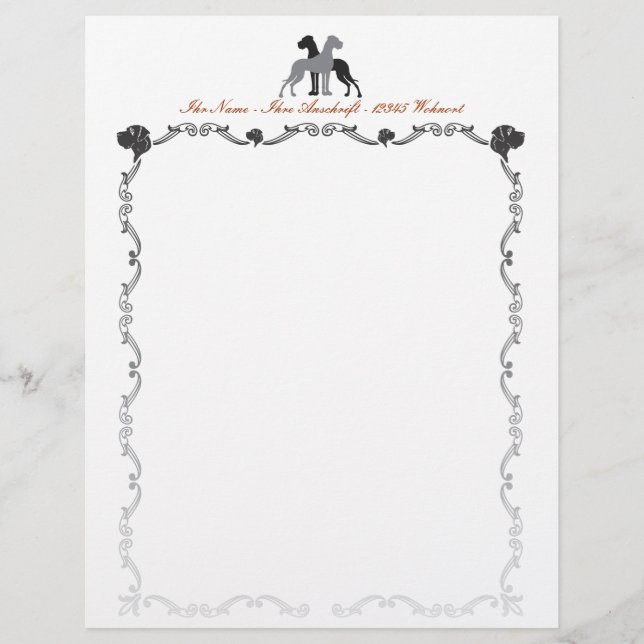Briefpapier Reuzenhonden (Voorkant)