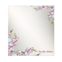 Briefpapier roze witte bloemen bijtende elegant