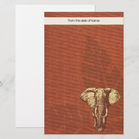 Briefpapier Safari Elephant (Voorkant / Achterkant)