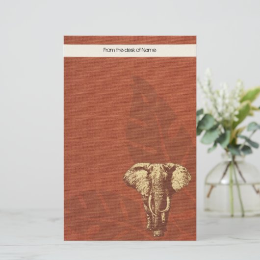 Briefpapier Safari Elephant (Staand voorkant)