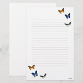 Briefpapier schrijfbenodigdheden voor vlinderpatro (Voorkant / Achterkant)