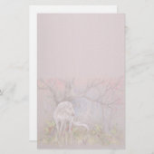 Briefpapier - Unicorn Spring Blooms (Voorkant / Achterkant)