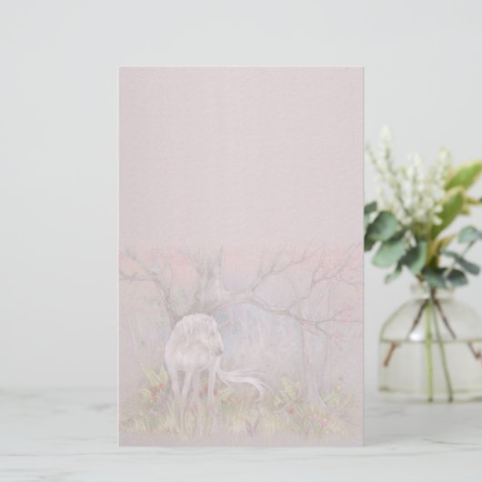 Briefpapier - Unicorn Spring Blooms (Staand voorkant)
