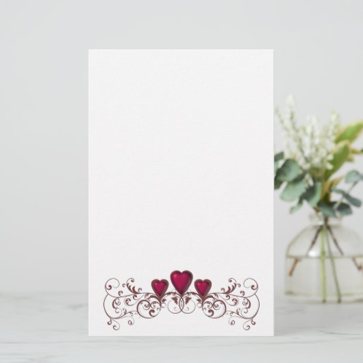 Briefpapier Valentijnen voor bekroonde winnaars (Staand voorkant)