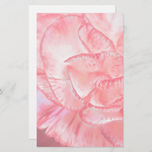 Briefpapier van anjers (Voorkant / Achterkant)