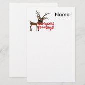 Briefpapier van de groeten van Reindeer Season (Voorkant / Achterkant)