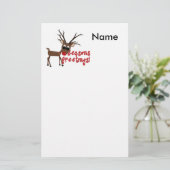 Briefpapier van de groeten van Reindeer Season (Staand voorkant)