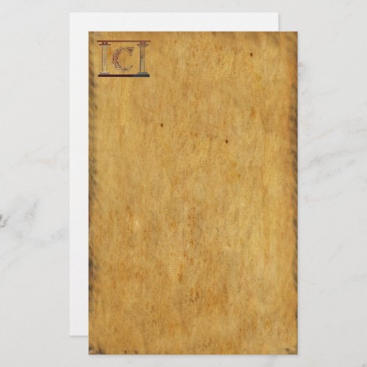 Briefpapier van de Oude Wereld (Voorkant / Achterkant)