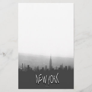 Briefpapier van de zwarte en witte New York Skylin