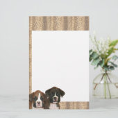 Briefpapier van de zwarte pups (Staand voorkant)