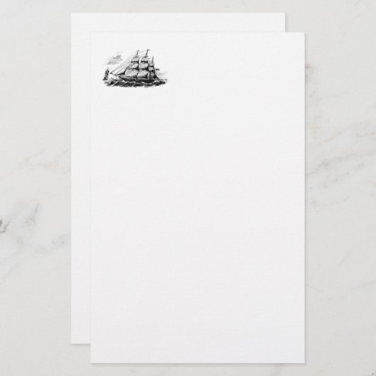 Briefpapier van het mastschip (Voorkant / Achterkant)