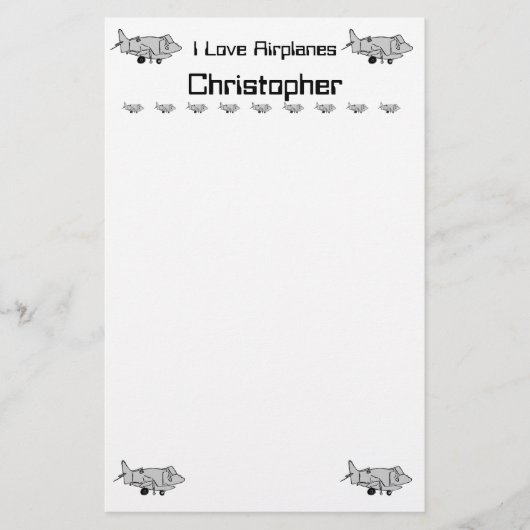 Briefpapier van het vliegtuig (Voorkant)