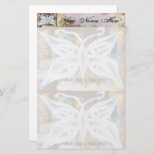 Briefpapier van vlinder (Voorkant / Achterkant)