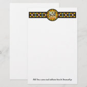 Briefpapier van woestijnsterverf (Voorkant / Achterkant)