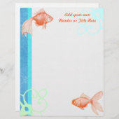 briefpapier voor goudvissen briefhoofd (Voorkant / Achterkant)