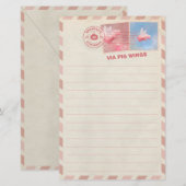 Briefpapier voor vliegende varkens (Voorkant / Achterkant)