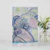 briefpapier voor winterhond (Staand voorkant)