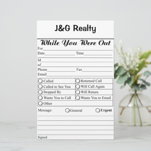 briefpapier voor zakelijke doeleinden (Staand voorkant)