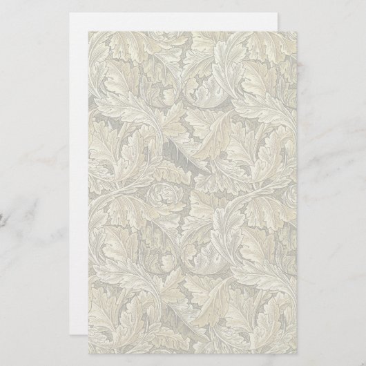 Briefpapier: William Morris Ontwerp: Acanthus Scro Briefpapier (Voorkant / Achterkant)