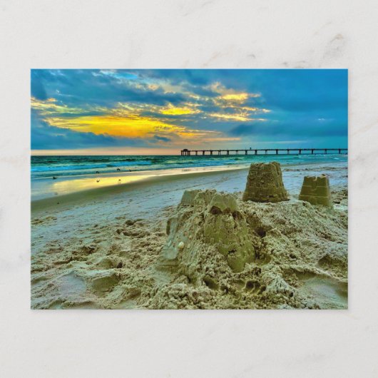 briefpapier zandkasten op het strand briefkaart (Voorkant)