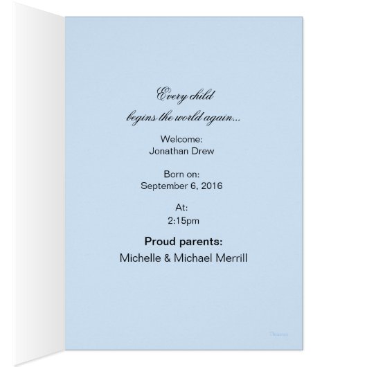  briefpers, geboortenaankondiging (Binnen (Rechts))