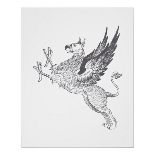 briefpers Griffin Line Art Perfect Poster (Voorkant)