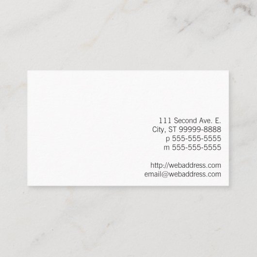  briefpers Griffin Line Art Visitekaartje (Achterkant)