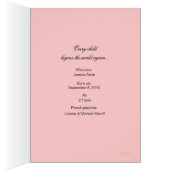  briefpers, meisje met geboorte aankondiging (Binnen (Rechts))