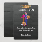 Briefpostvervoerder Postbus vervoerder Bedankkaart (Voorkant / Achterkant)