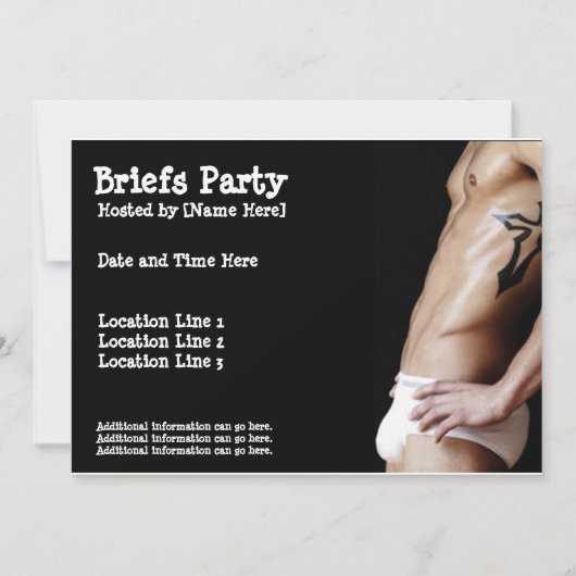 Briefs Party nodigt uit Kaart (Voorkant)