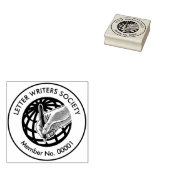 Briefschrijvers Maatschappij Lid Cirkelstempel Rubberstempel (Gestempeld)