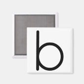 Brieftitel "B" Magnet (Voorkant / Achterkant)
