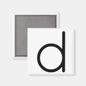Brieftitel "D" Magneet (Voorkant / Achterkant)