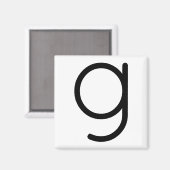Brieftitel "G" Magnet (Voorkant / Achterkant)