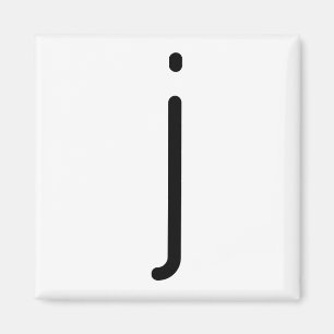 Brieftitel "j" Magnet