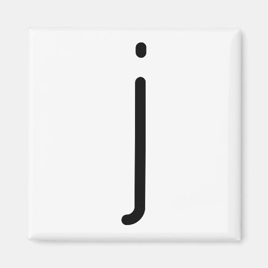 Brieftitel "j" Magnet (Voorkant)
