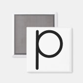 Brieftitel "P" Magnet (Voorkant / Achterkant)