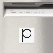 Brieftitel "P" Magnet (Insitu (Vaatwasser))