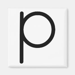 Brieftitel "P" Magnet