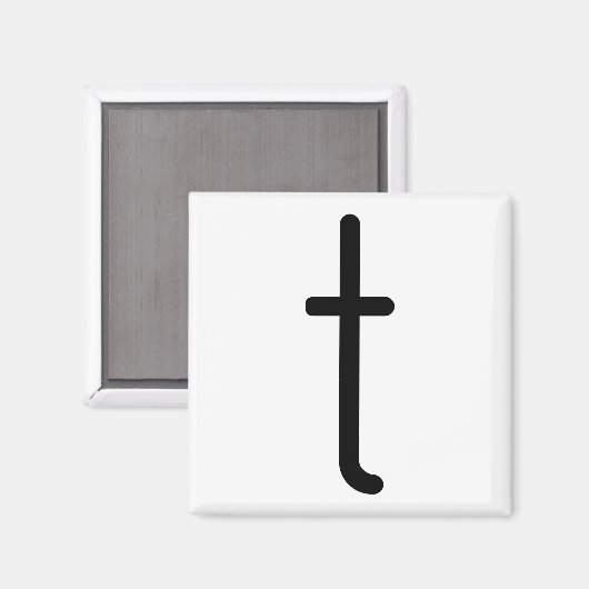 Brieftitel "T" Magnet (Voorkant / Achterkant)