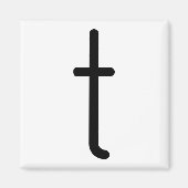 Brieftitel "T" Magnet (Voorkant)