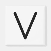 Brieftitel "V" Magneet (Voorkant)