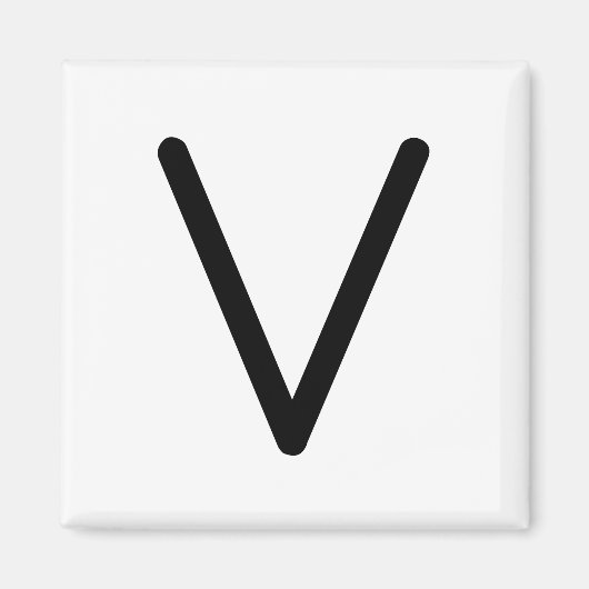 Brieftitel "V" Magneet (Voorkant)
