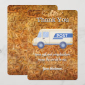 Briefvervoerder Postbus vervoerder Bedankkaart (Voorkant / Achterkant)