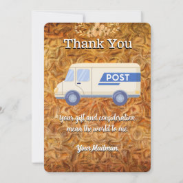 Briefvervoerder Postbus vervoerder Bedankkaart