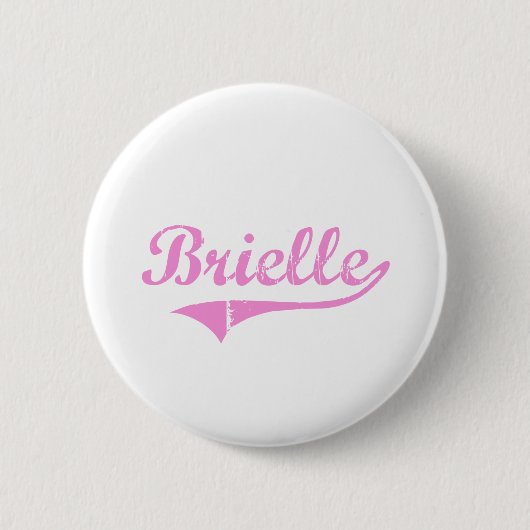 Brielle Classic Style Name Ronde Button 5,7 Cm (Voorkant)