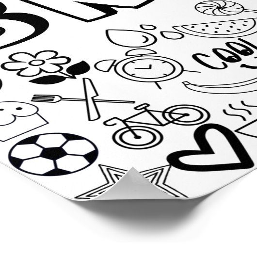 'BRIELLE' Color-it-Yourself-contourontwerp Poster (Hoek)