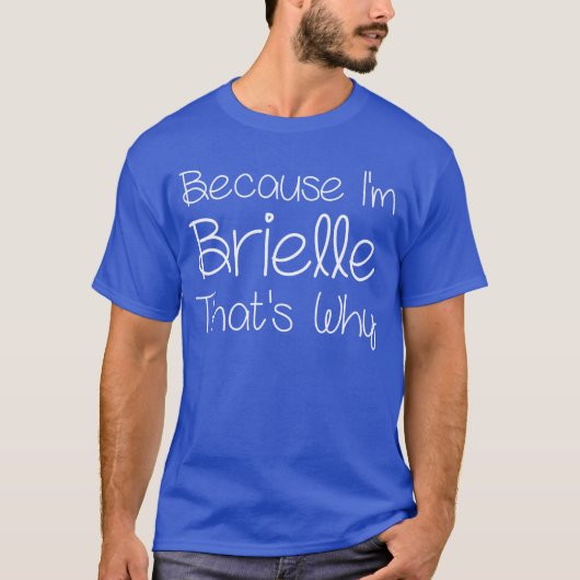 BRIELLE Grappige gepersonaliseerde verjaardag vrou T-shirt (Voorkant)